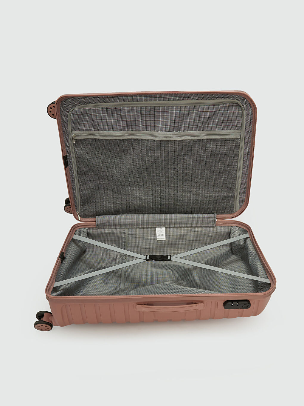 Pembe Kilit Detaylı Çekme Mekanizmalı Küçük Boy Valiz-3