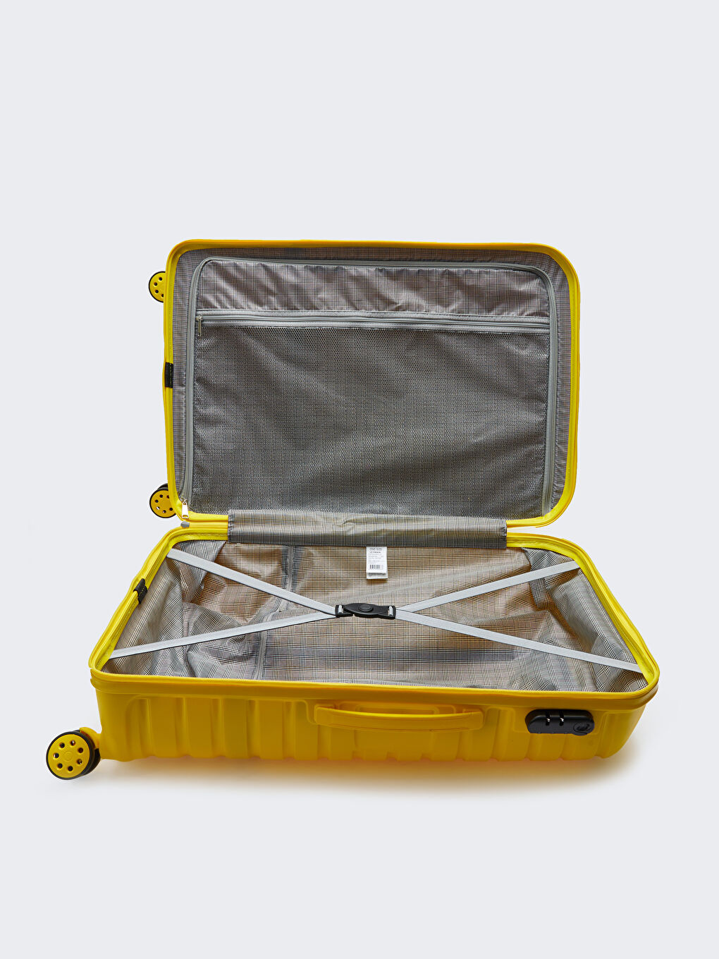 Sarı Kilit Detaylı Çekme Mekanizmalı Orta Boy Valiz-3