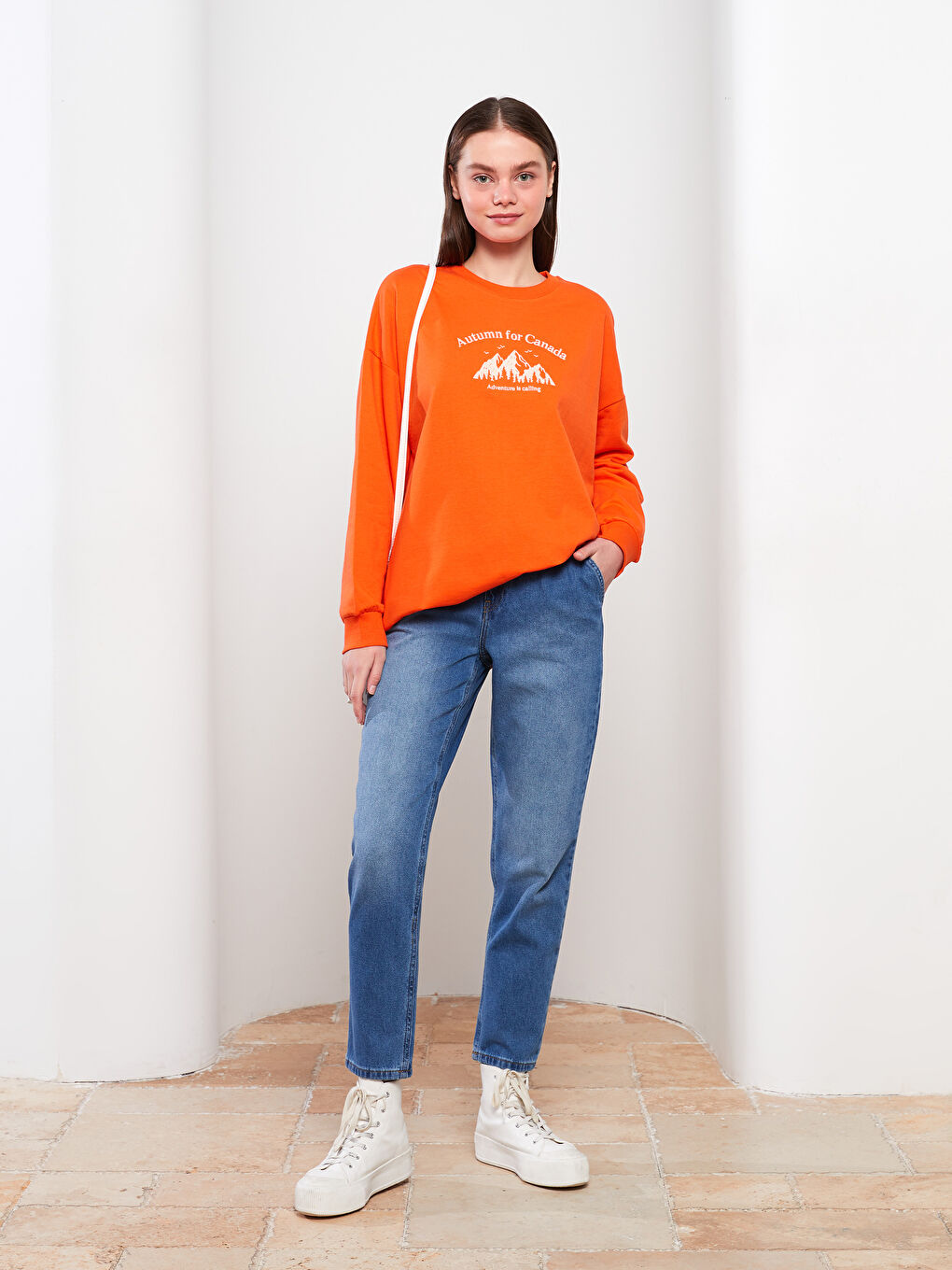 İndigo Kadın Harem Fit Düz Jean Pantolon-1