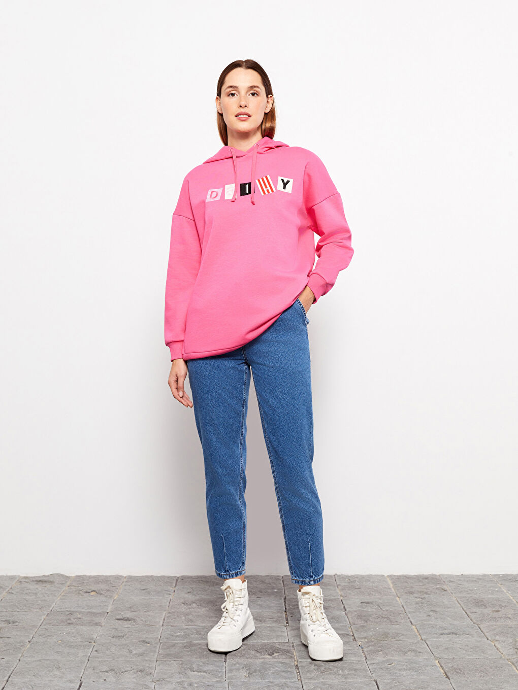 İndigo Kadın Harem Fit Düz Jean Pantolon