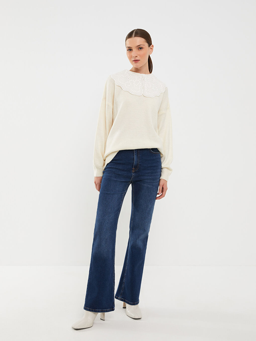 İndigo Mars Flare Kadın Jean Pantolon-1