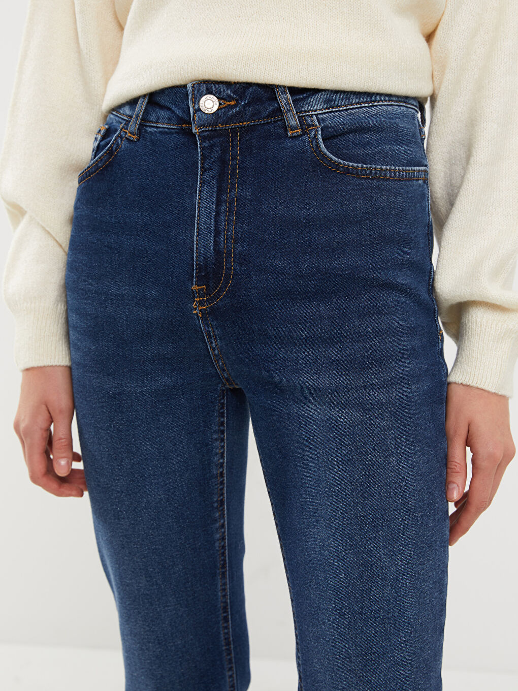 İndigo Mars Flare Kadın Jean Pantolon-2