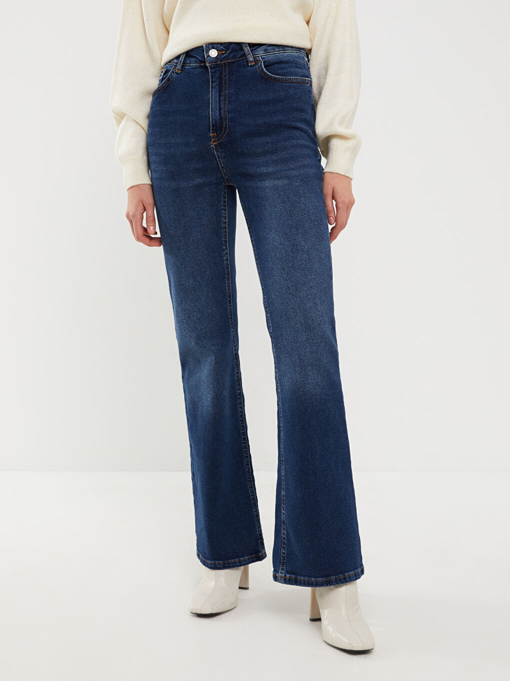 İndigo Mars Flare Kadın Jean Pantolon-3