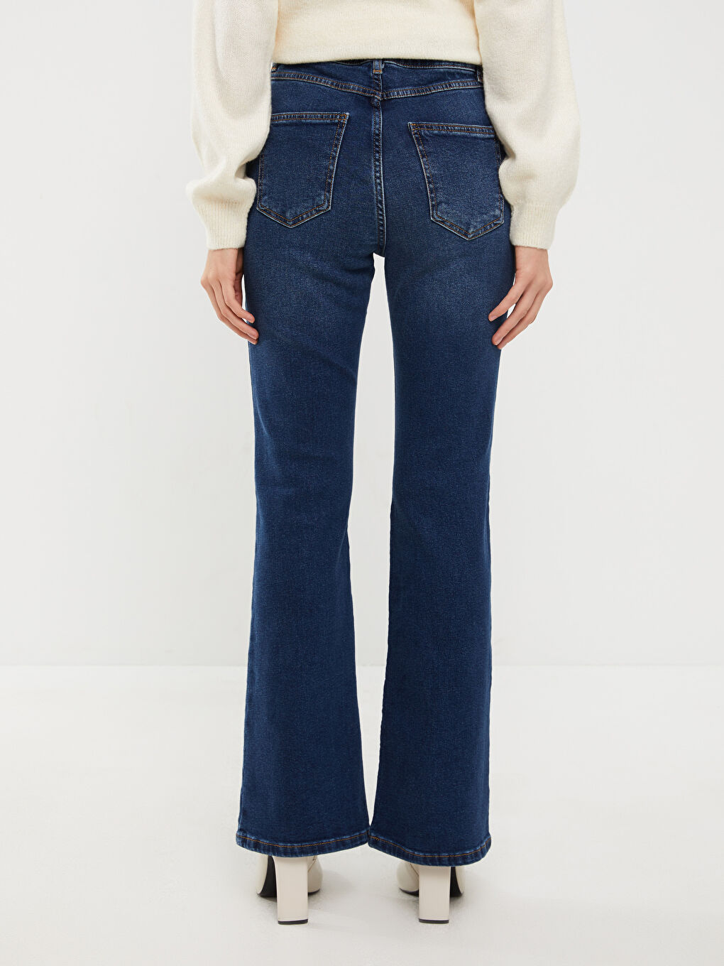 İndigo Mars Flare Kadın Jean Pantolon-4