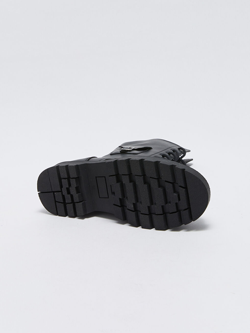 Siyah Deri Görünümlü Kız Çocuk Çizme-6