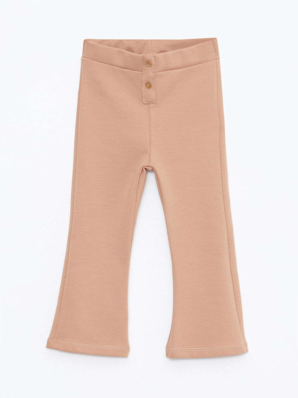 Kahverengi Beli Lastikli Basic Kız Bebek Pantolon