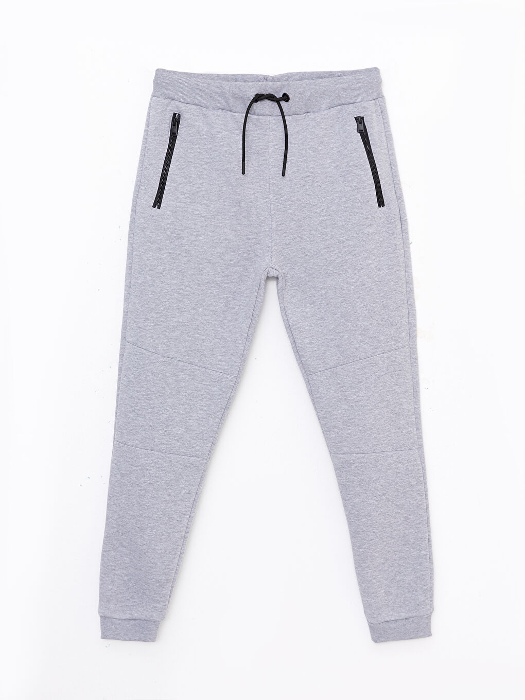 Gri Standart Kalıp Erkek Kalın Jogger Eşofman Altı-5