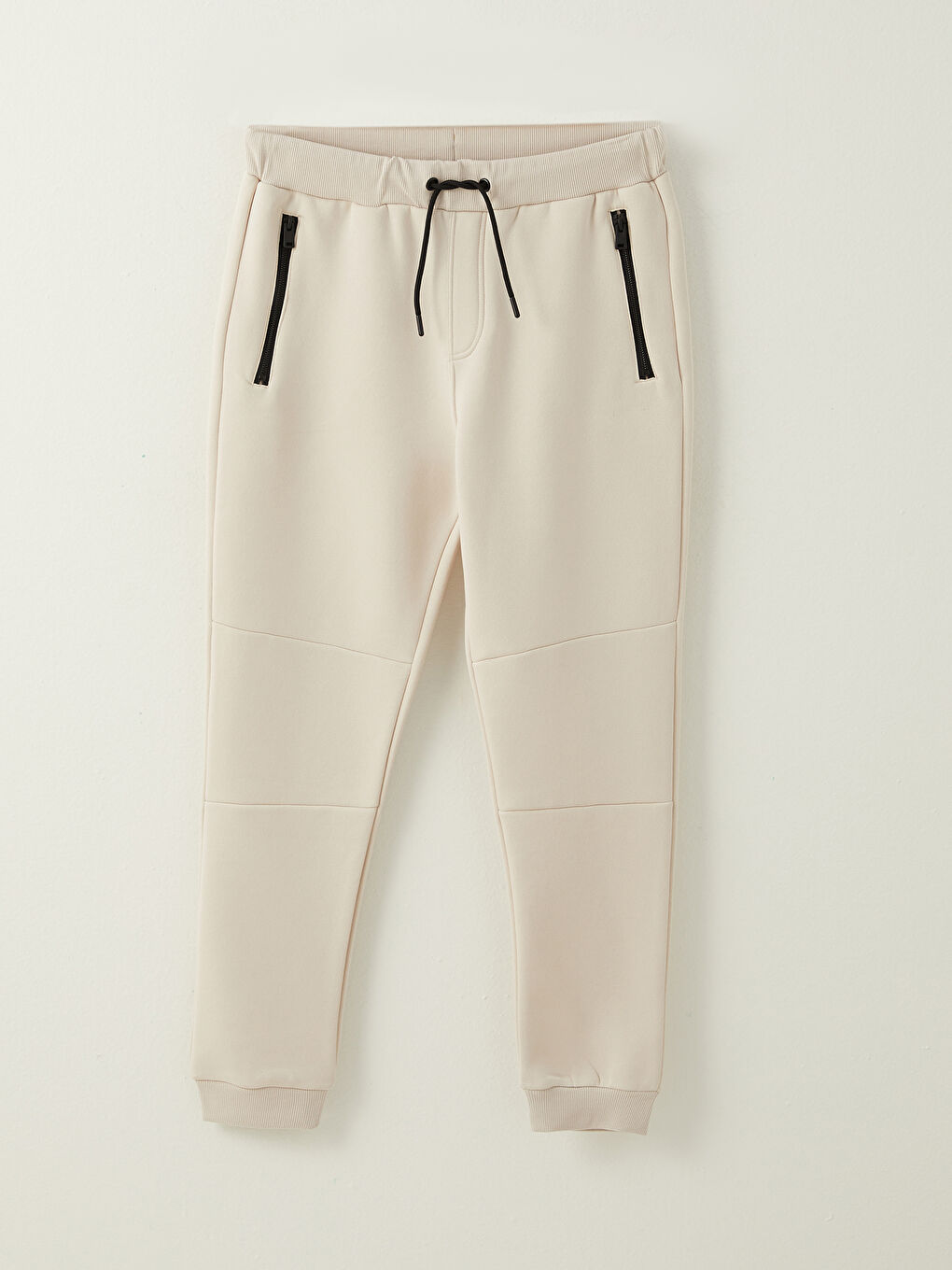 Bej Standart Kalıp Erkek Jogger Eşofman Altı-5