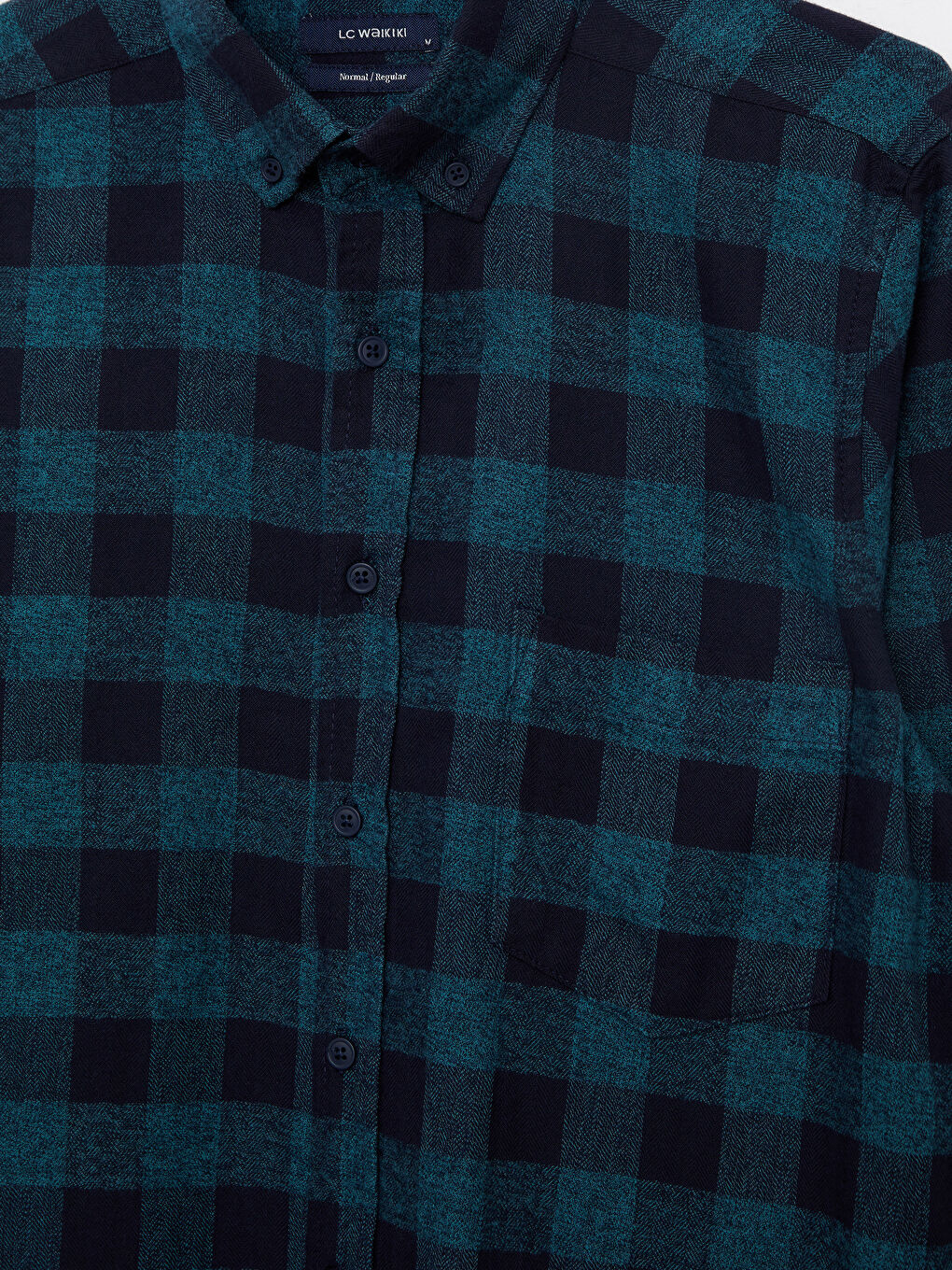 Рубашка в клетку с длинным рукавом стандартного кроя для мужчин-7