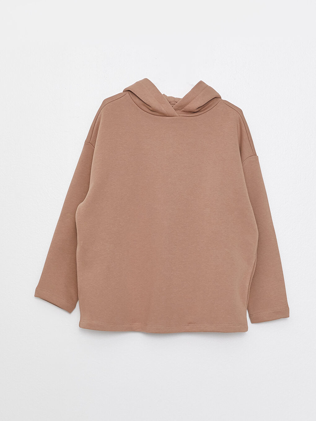 LCW DREAM Hooded Plain Long Sleeve Women's Sweatshirt Pajama Top -W2H758Z8-GEJ