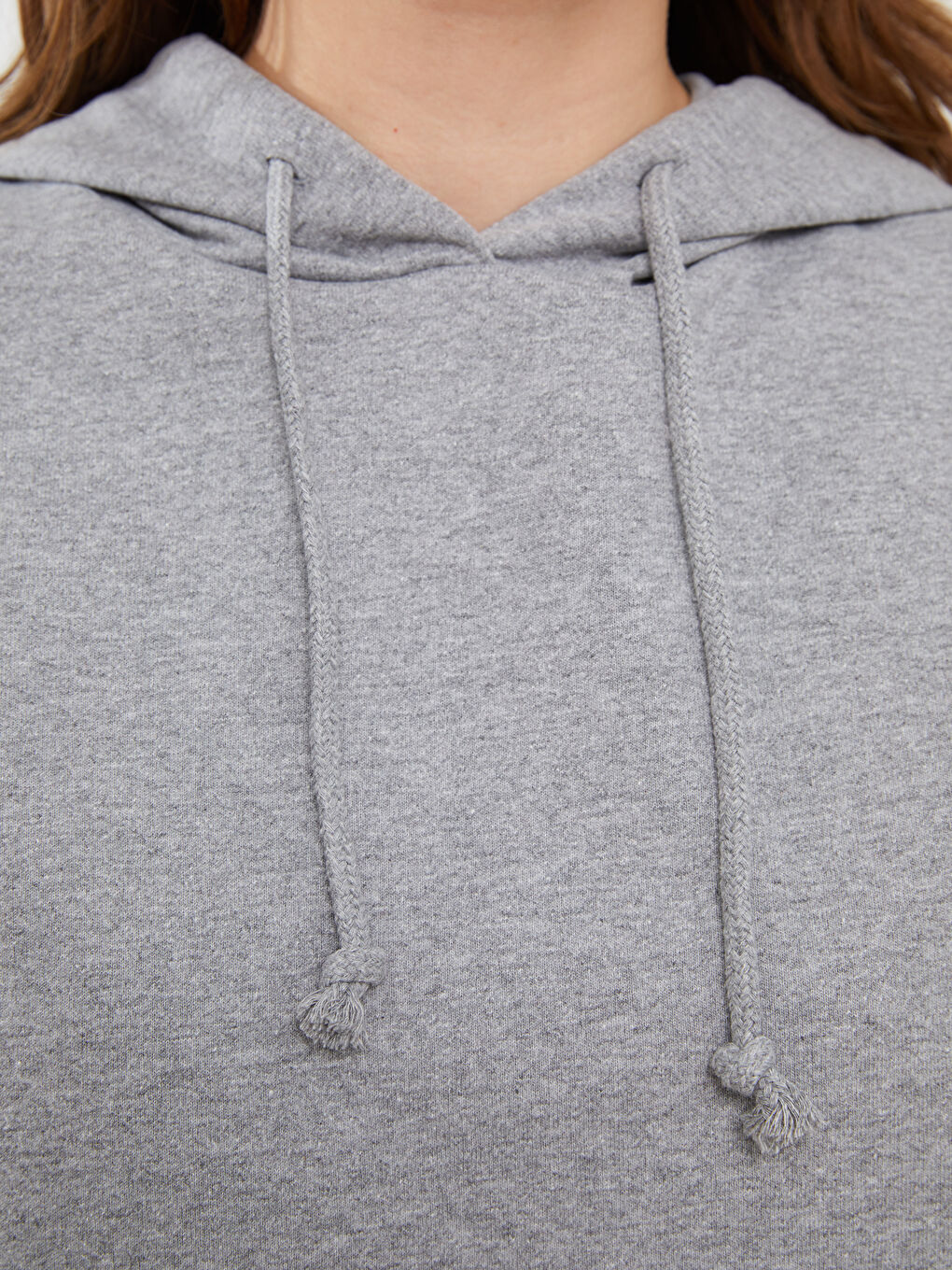 Hooded Regular Long Sleeve Women's Pajama Top -W2H790Z8-CT3