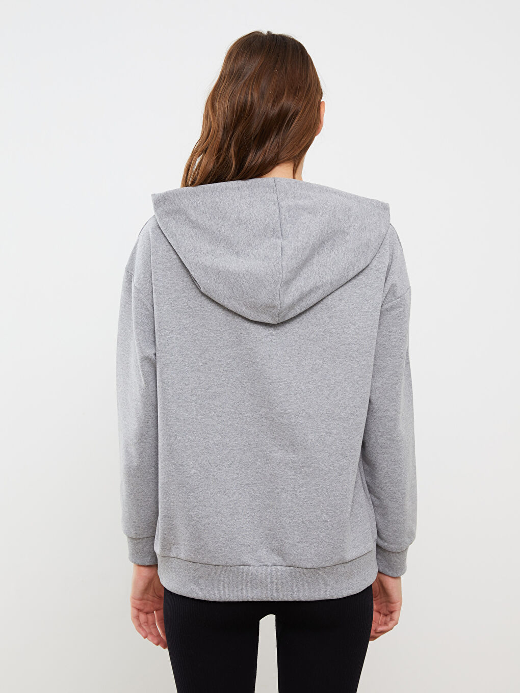 Hooded Regular Long Sleeve Women's Pajama Top -W2H790Z8-CT3