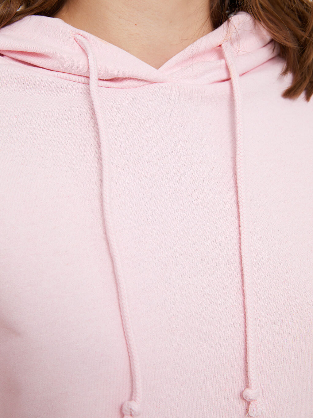 LCW ECO Kapüşonlu Düz Uzun Kollu Kadın Pijama Üst -W2H790Z8-JZ2