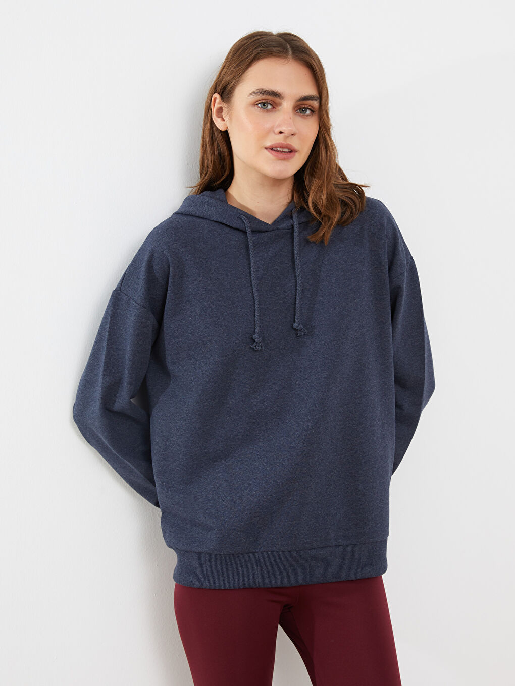 LC Waikiki Hooded Regular Long Sleeve Women's Pajama Top -W2H790Z8-SBR