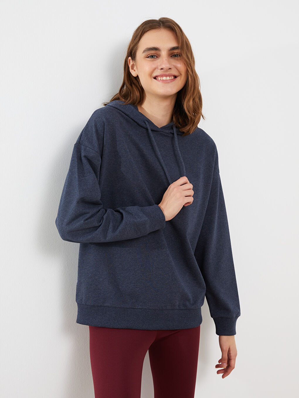 LC Waikiki Hooded Regular Long Sleeve Women's Pajama Top -W2H790Z8-SBR