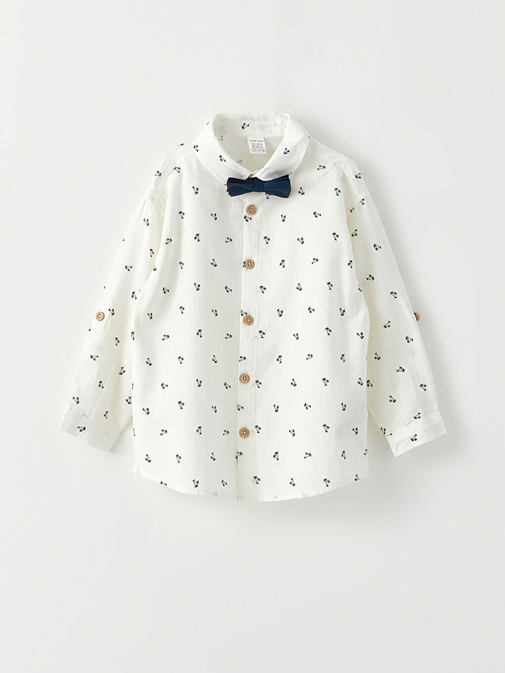 Beyaz Uzun Kollu Baskılı Erkek Bebek 3'lü Takım-2