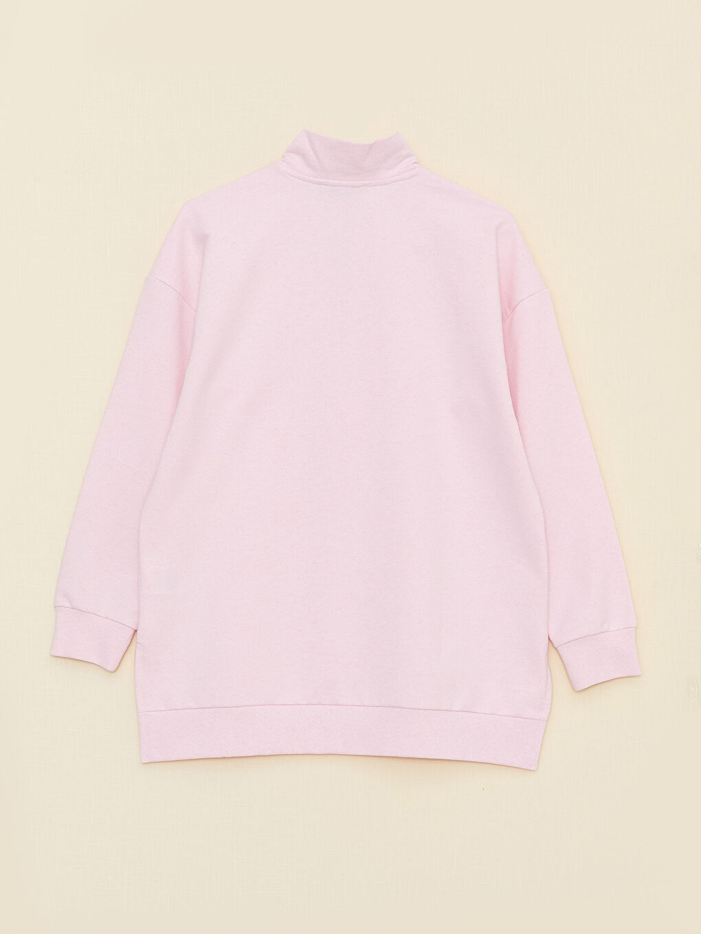 قميص بيجامة ياقة قمع كم طويل عادي للسيدات-7