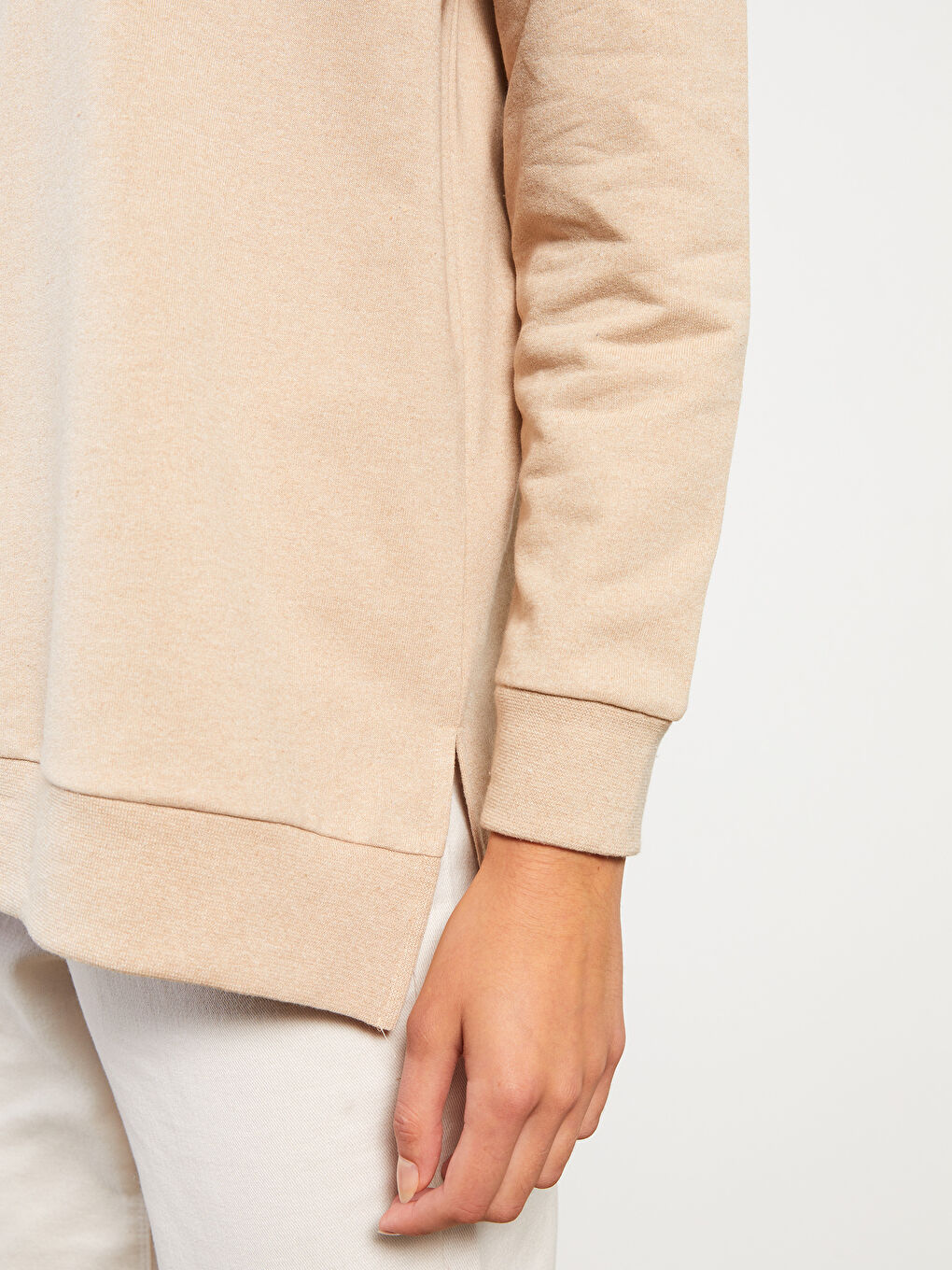 Turtle Neck Regular Long Sleeve Women's Pajama Top-4