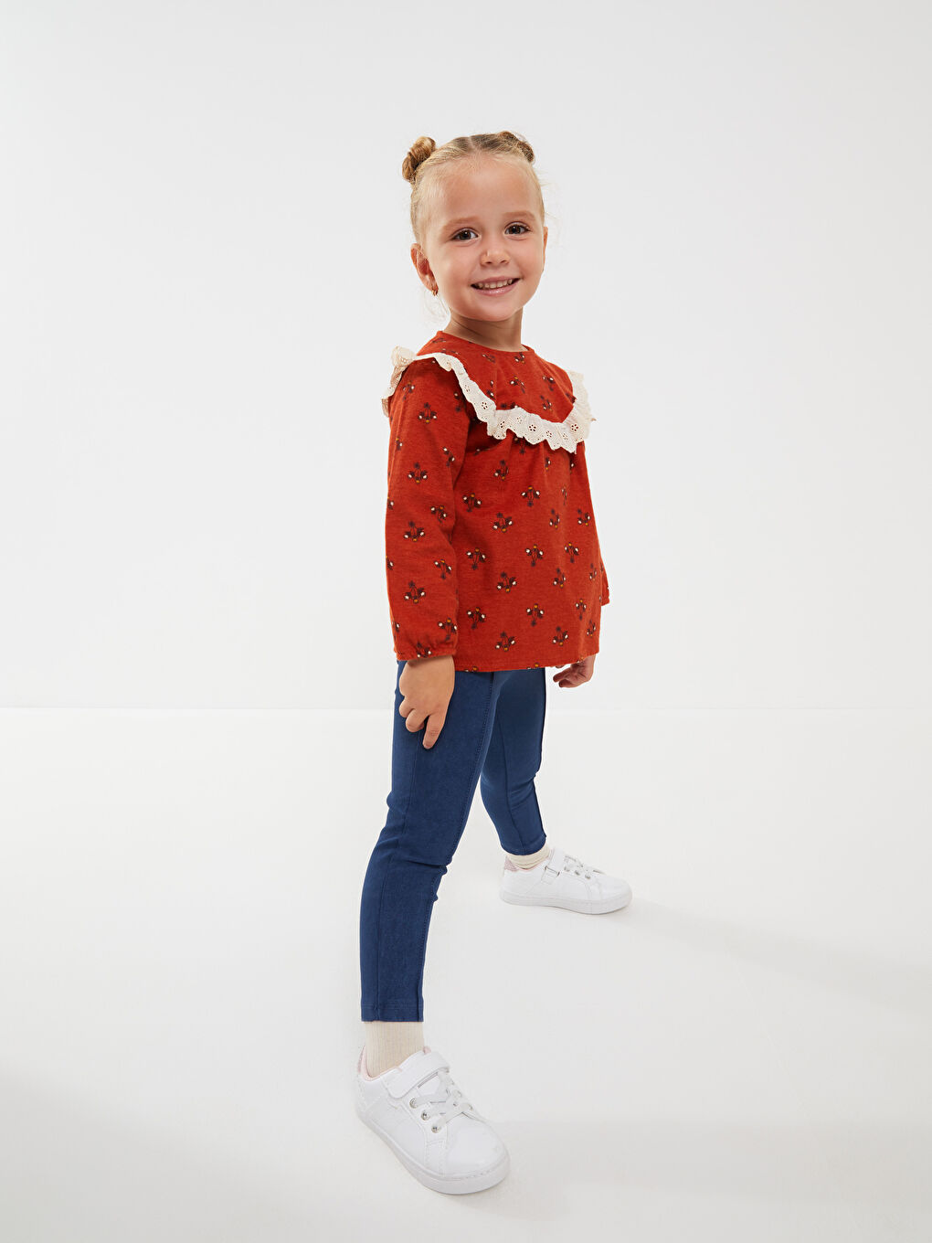 LCW baby Elastic Waist Jean Look Baby Girl Tights -W2H824Z1-507