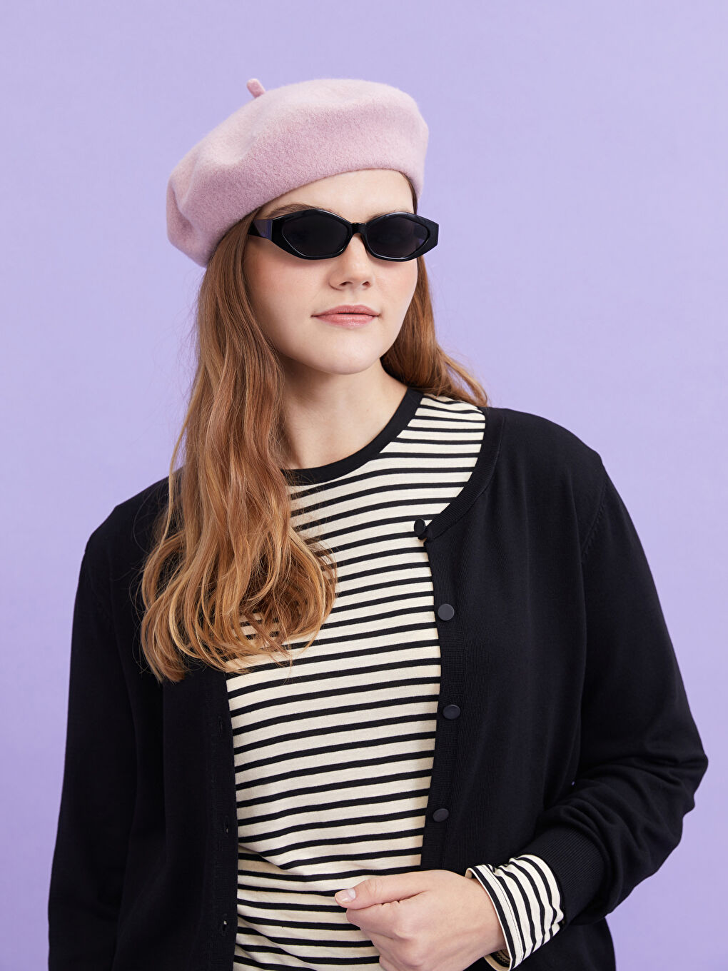 Crew Neck Striped Long Sleeve Women's T-Shirt