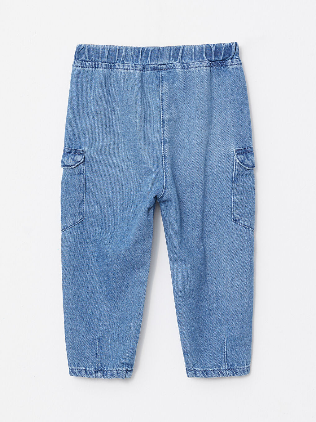 LCW baby İndigo Beli Lastikli Basic Kız Bebek Jean Pantolon - 2