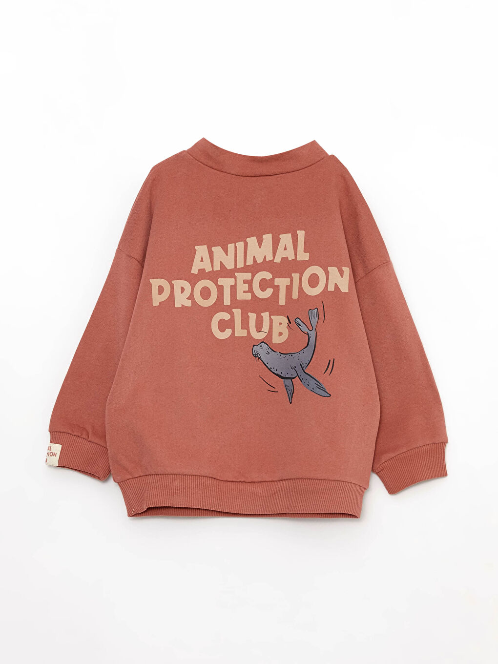 LCW baby Kahverengi Dik Yaka Uzun Kollu Baskılı Erkek Bebek Sweatshirt ve Eşofman Alt 2'li Takım - 7