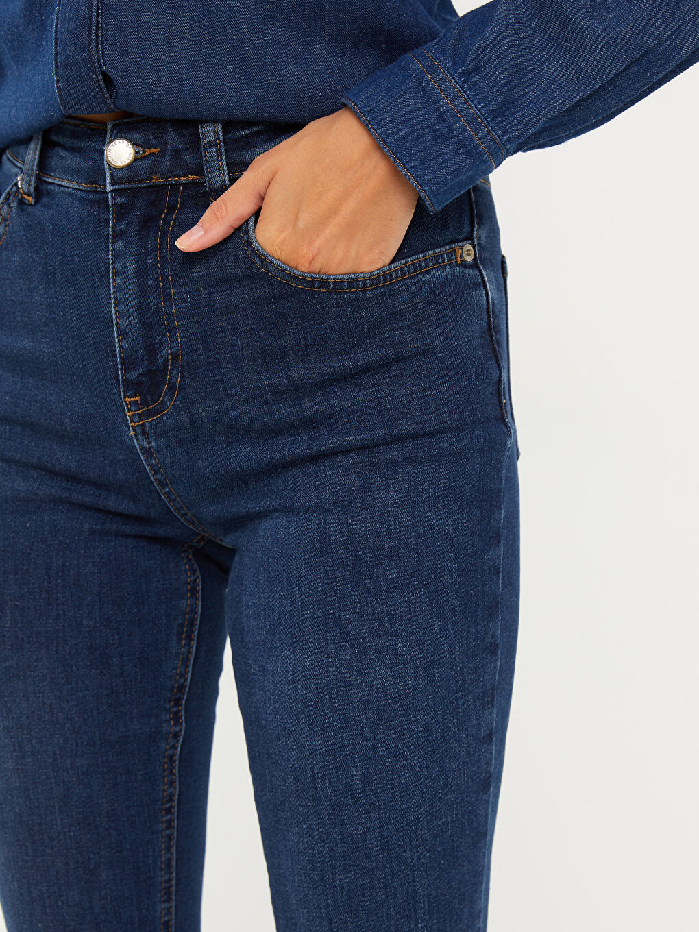 Blugi Evazați Marte cu Talie Înaltă pentru Femei-2