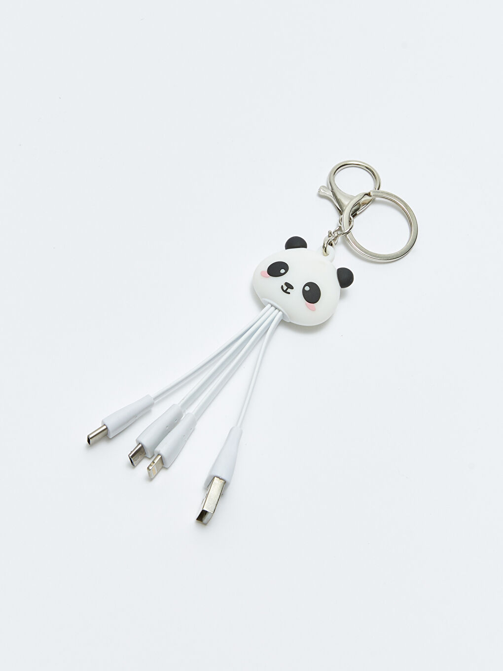Panda Anahtarlıklı Çoklu Şarj Kablosu-1