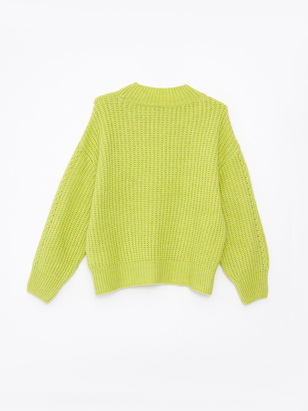 Pulover Tricotat cu Model, Guler Tip Pâlnie pentru Femei-20