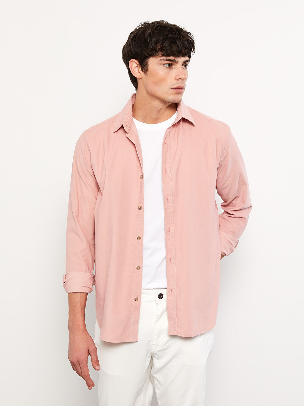 XSIDE Regular Fit Long Sleeve Velvet Men's Shirt Jacket -W2H931Z8-QLK
