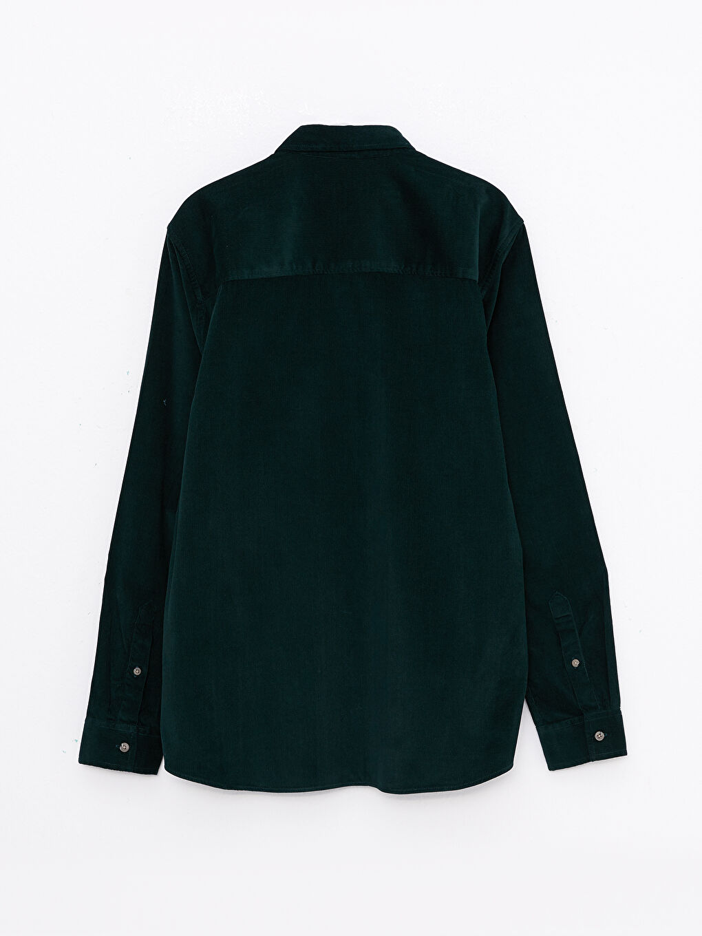 Yeşil Regular Fit Uzun Kollu Kadife Erkek Gömlek Ceket-6