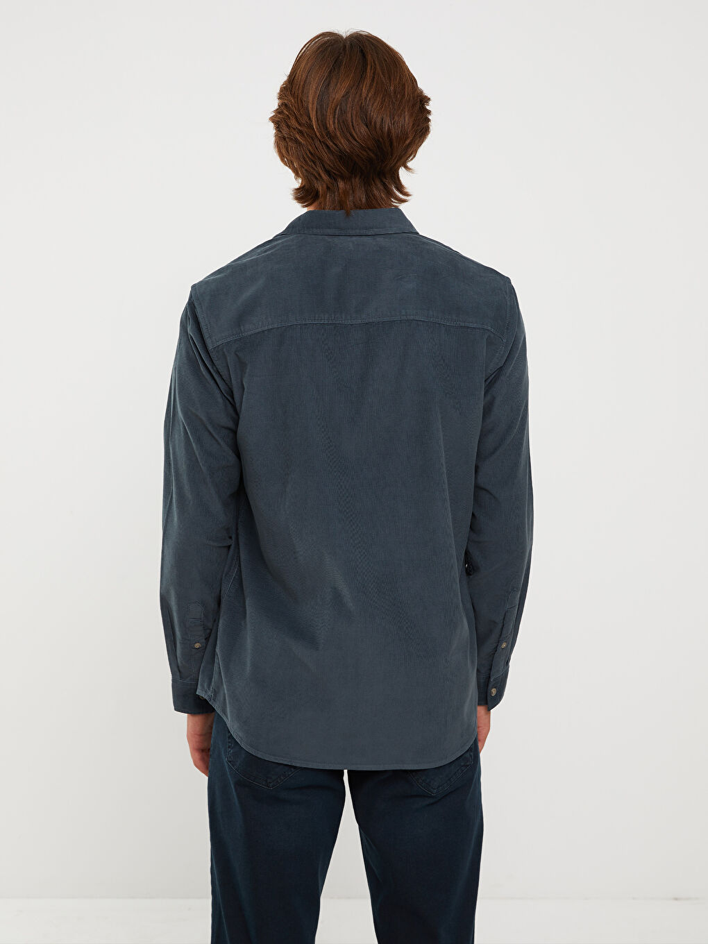 Turkuaz Regular Fit Uzun Kollu Kadife Erkek Gömlek Ceket-4