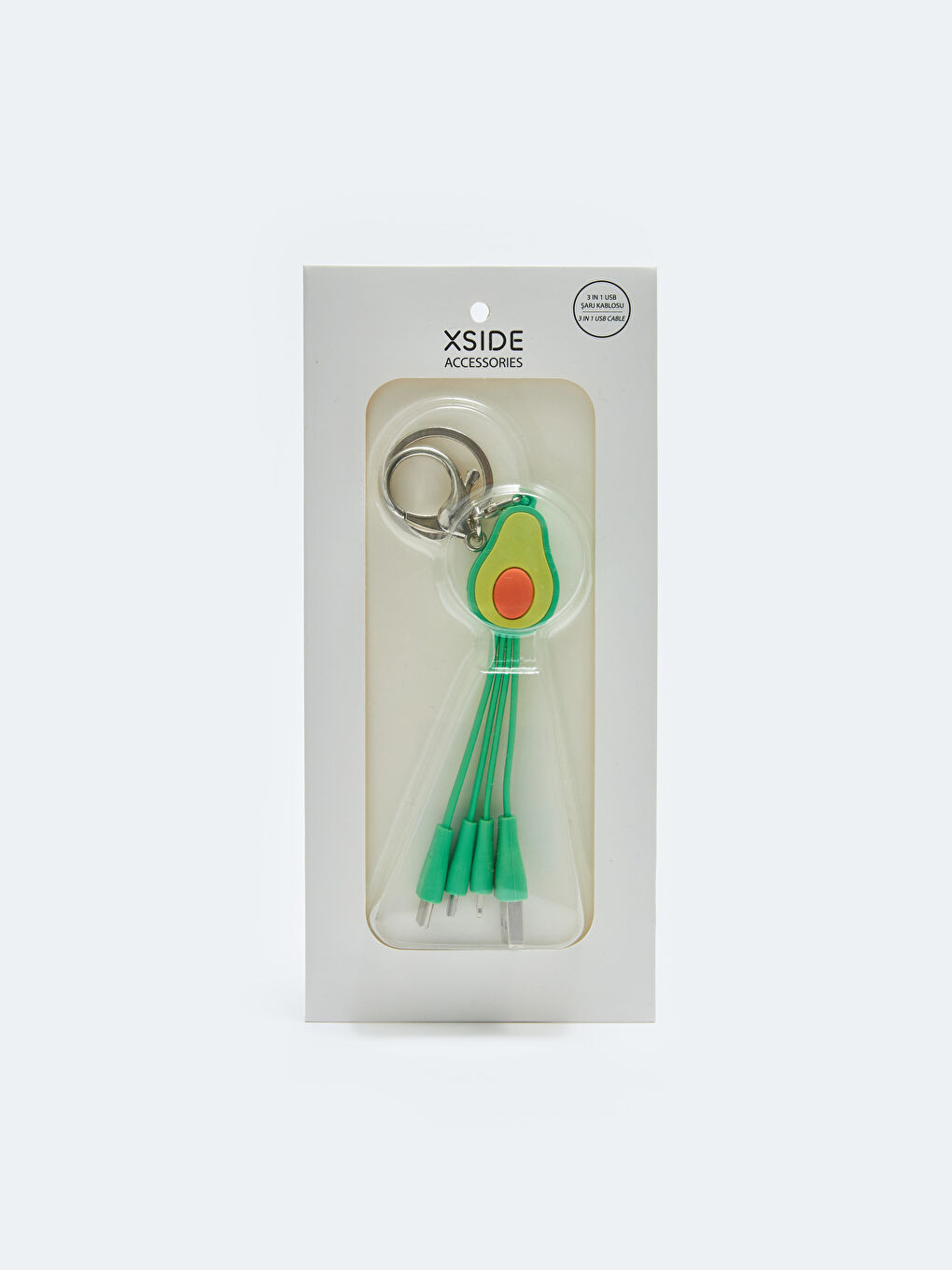 Multi-Charging Cable with Avocado Keychain