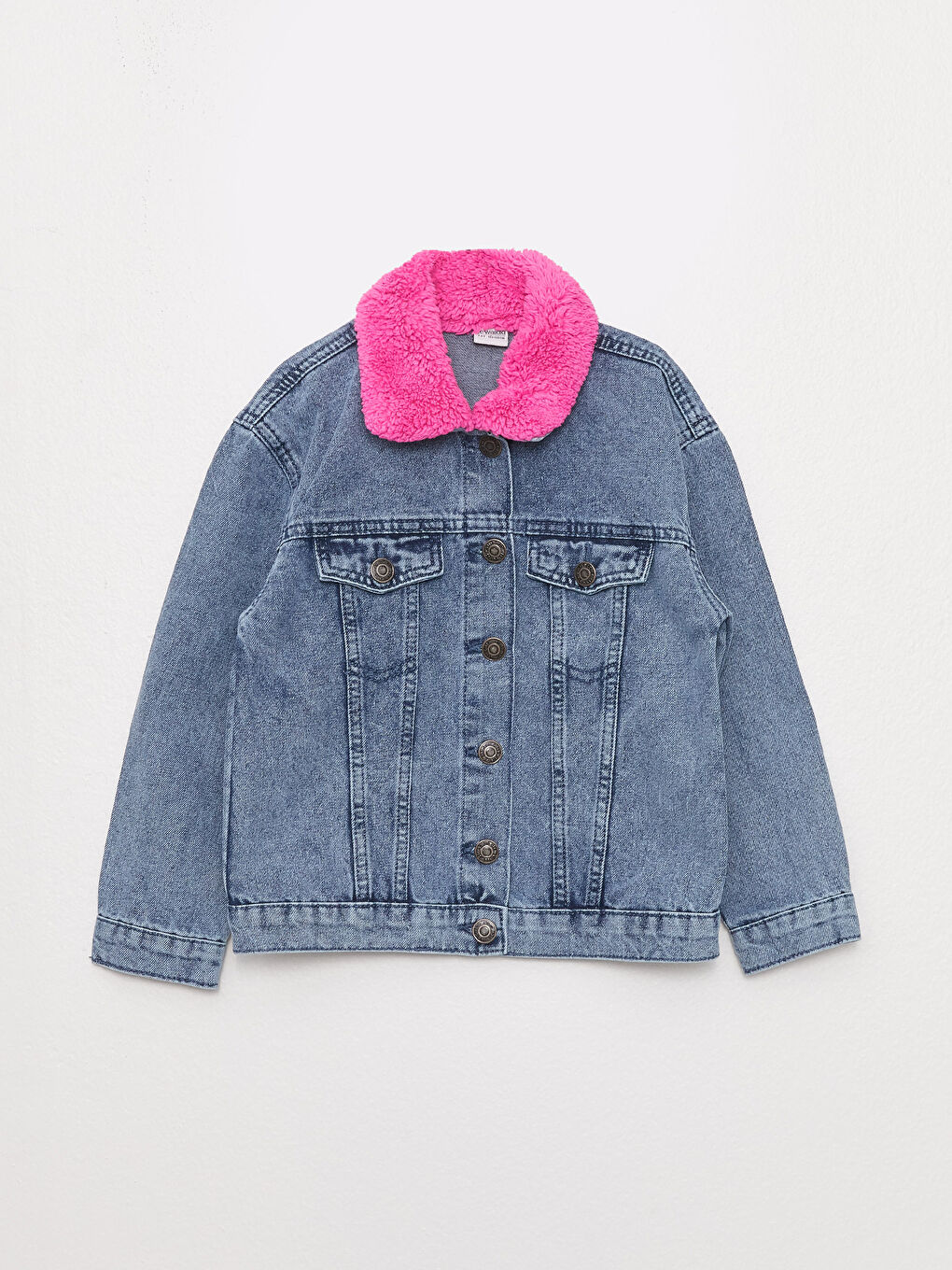 Printed Long Sleeve Girl Jean Jacket-4