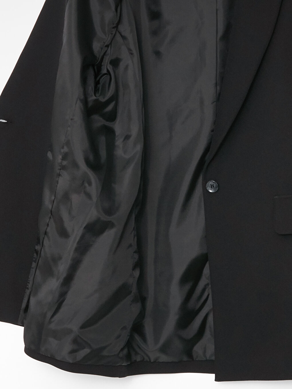 Siyah Düz Uzun Kollu Kadın Blazer Ceket-6