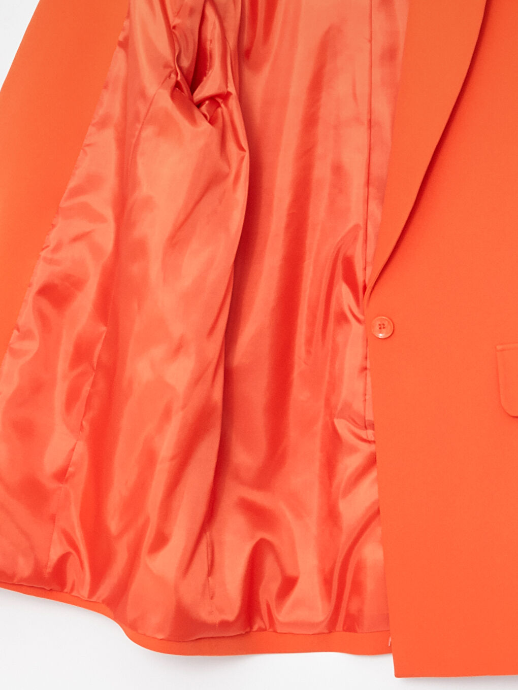 Turuncu Düz Uzun Kollu Kadın Blazer Ceket-7