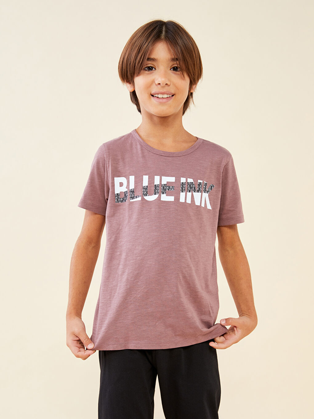 Crew Neck Printed Short Sleeve Boys' Pyjama Set-2
