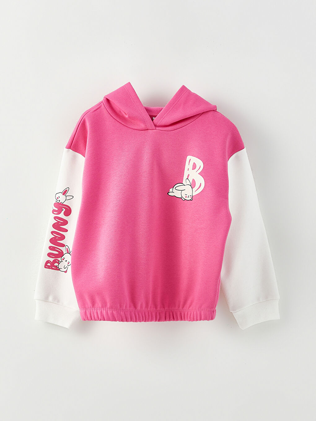 Hooded Printed Long Sleeve Girl Sweatshirt and Sweatpants-1