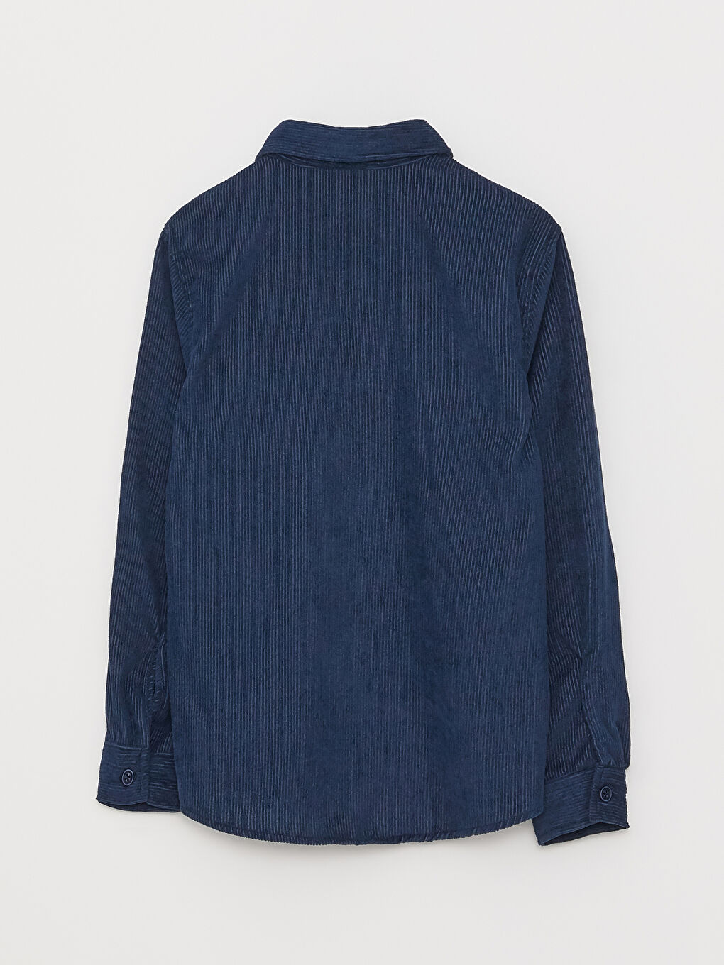 Базовая рубашка с длинным рукавом из бархата для мальчиков-1