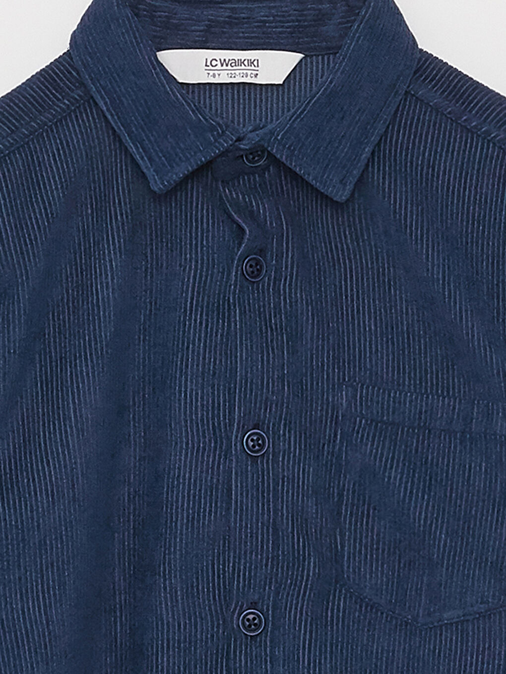 Базовая рубашка с длинным рукавом из бархата для мальчиков-2