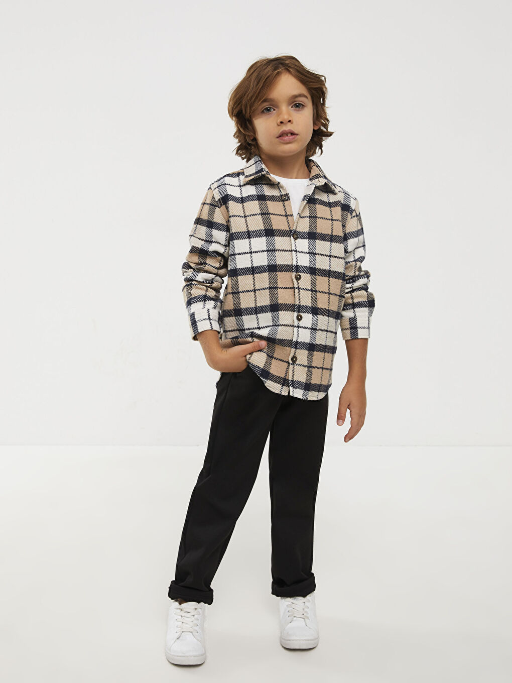 Siyah Beli Lastikli Erkek Çocuk Pantolon