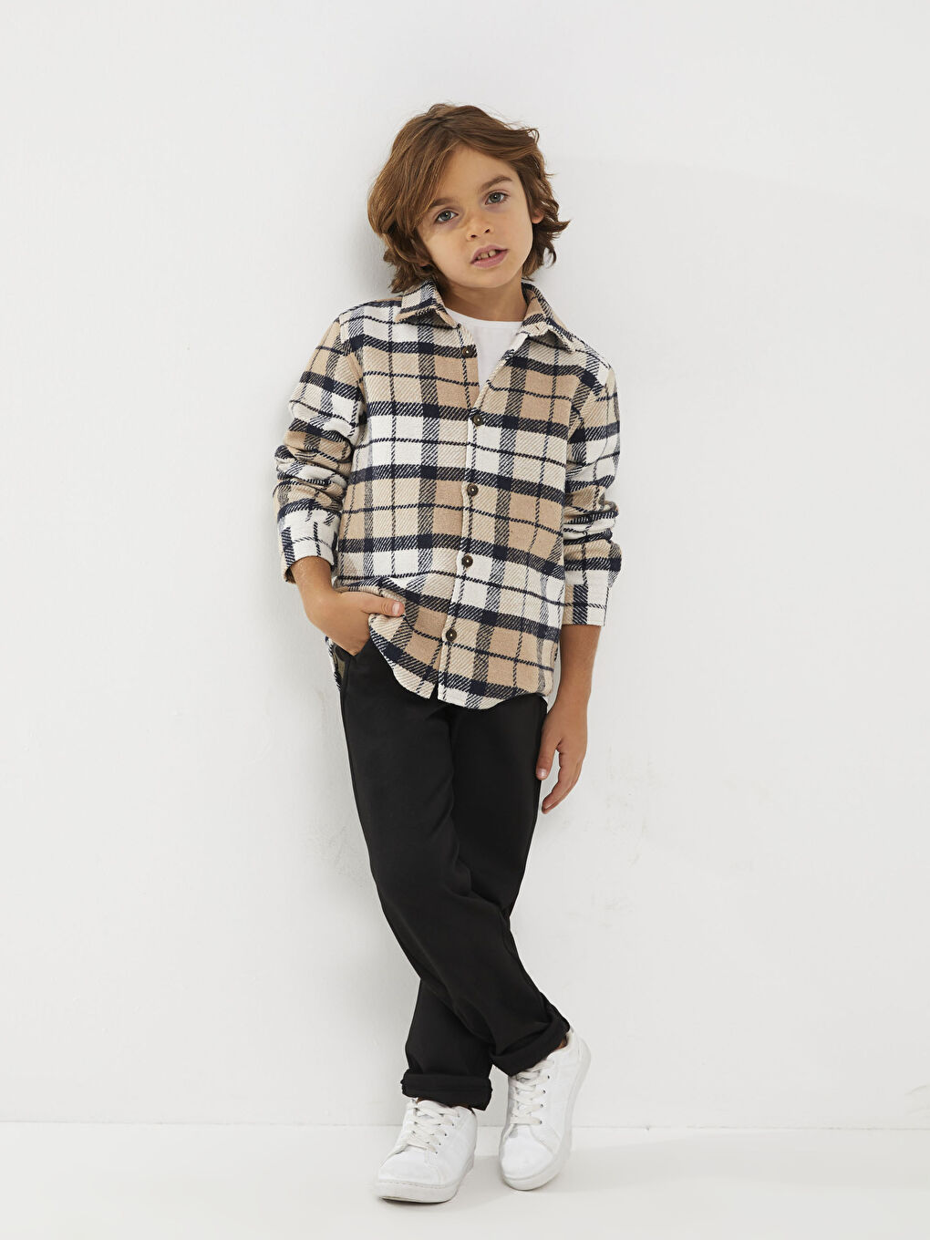 Siyah Beli Lastikli Erkek Çocuk Pantolon-2