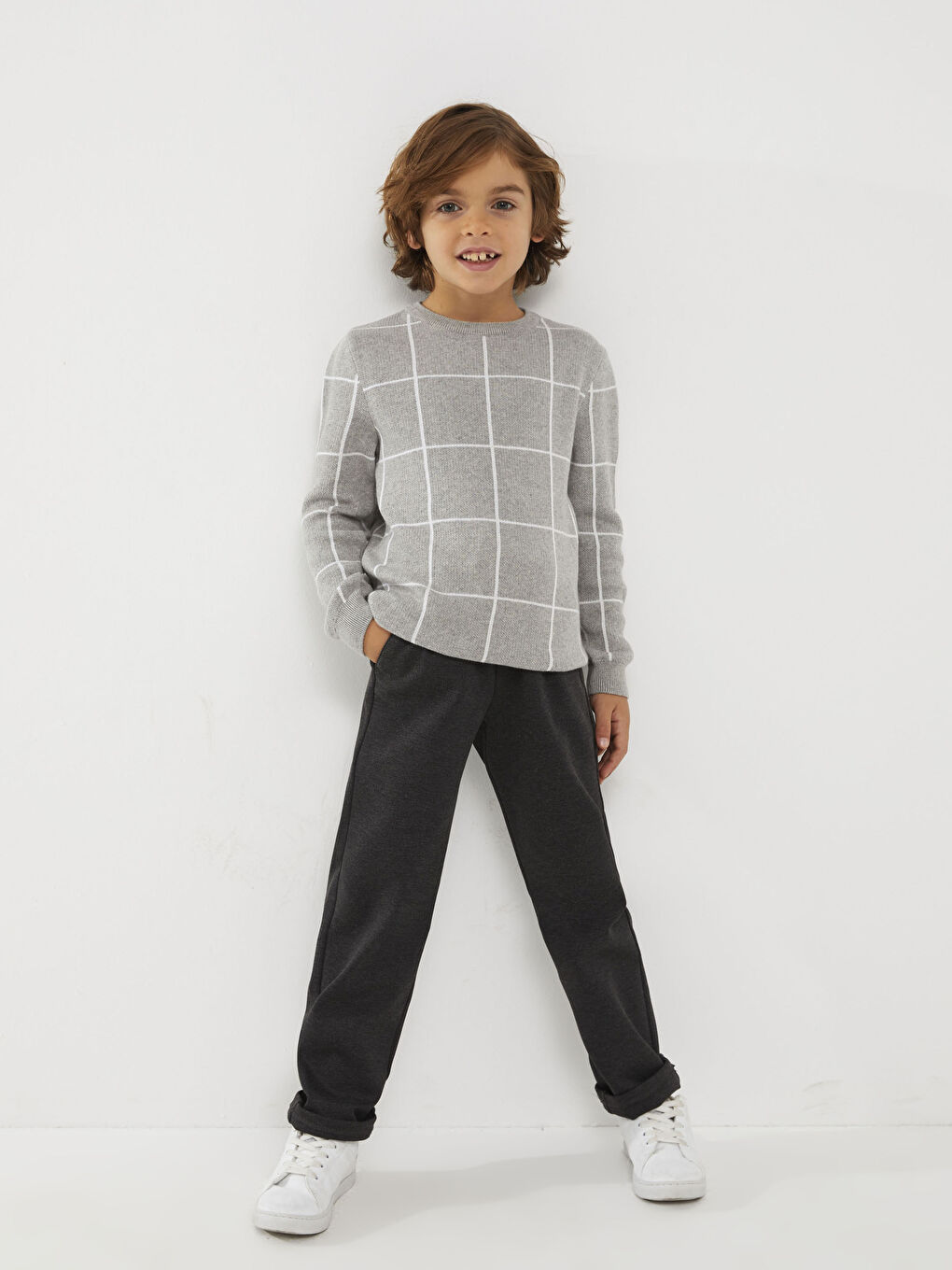 Antrasit Beli Lastikli Erkek Çocuk Pantolon-2