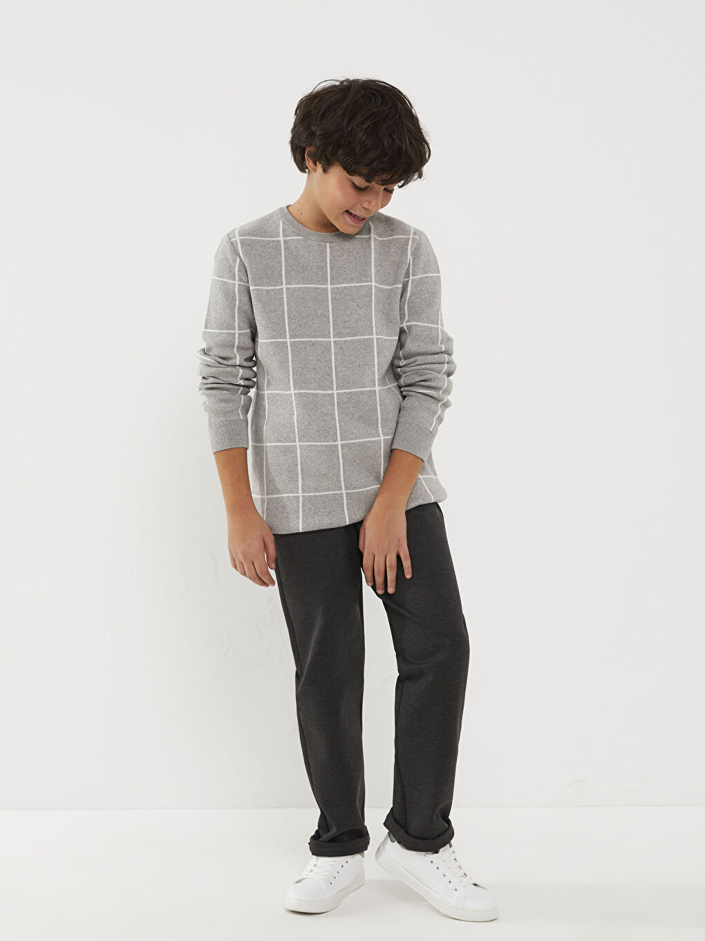 Antrasit Beli Lastikli Erkek Çocuk Pantolon-3