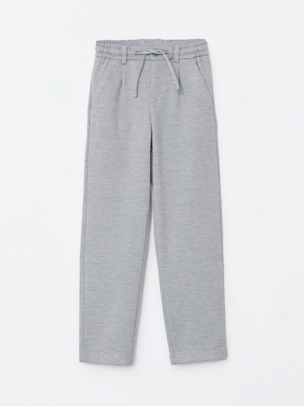 Gri Beli Lastikli Basic Erkek Çocuk Pantolon Baba Oğul Kombini-3