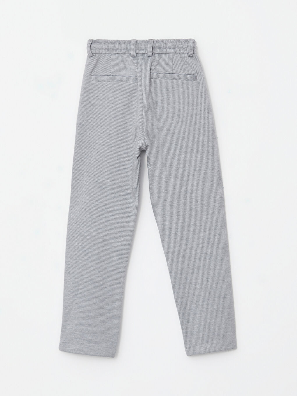 Gri Beli Lastikli Basic Erkek Çocuk Pantolon Baba Oğul Kombini-4