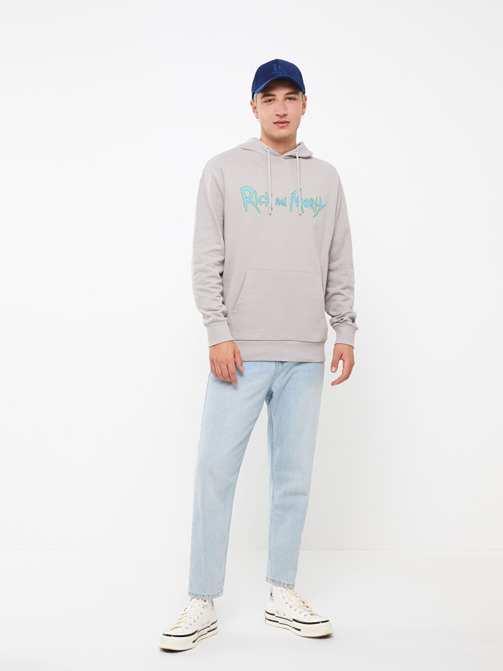 Худи Мужское Оверсайз Толстое С Длинным Рукавом С Принтом Рик и Морти-2