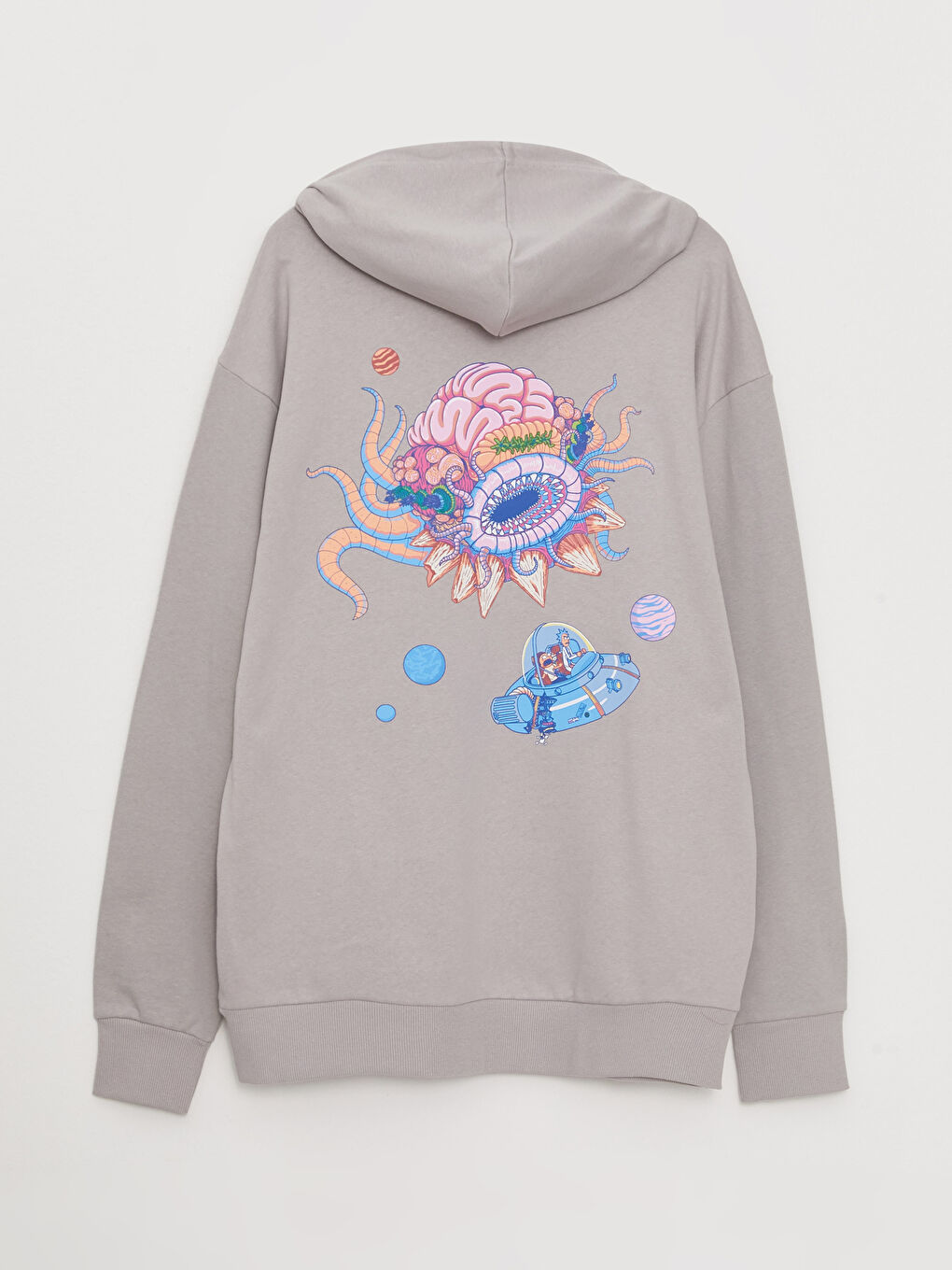 Худи Мужское Оверсайз Толстое С Длинным Рукавом С Принтом Рик и Морти-6