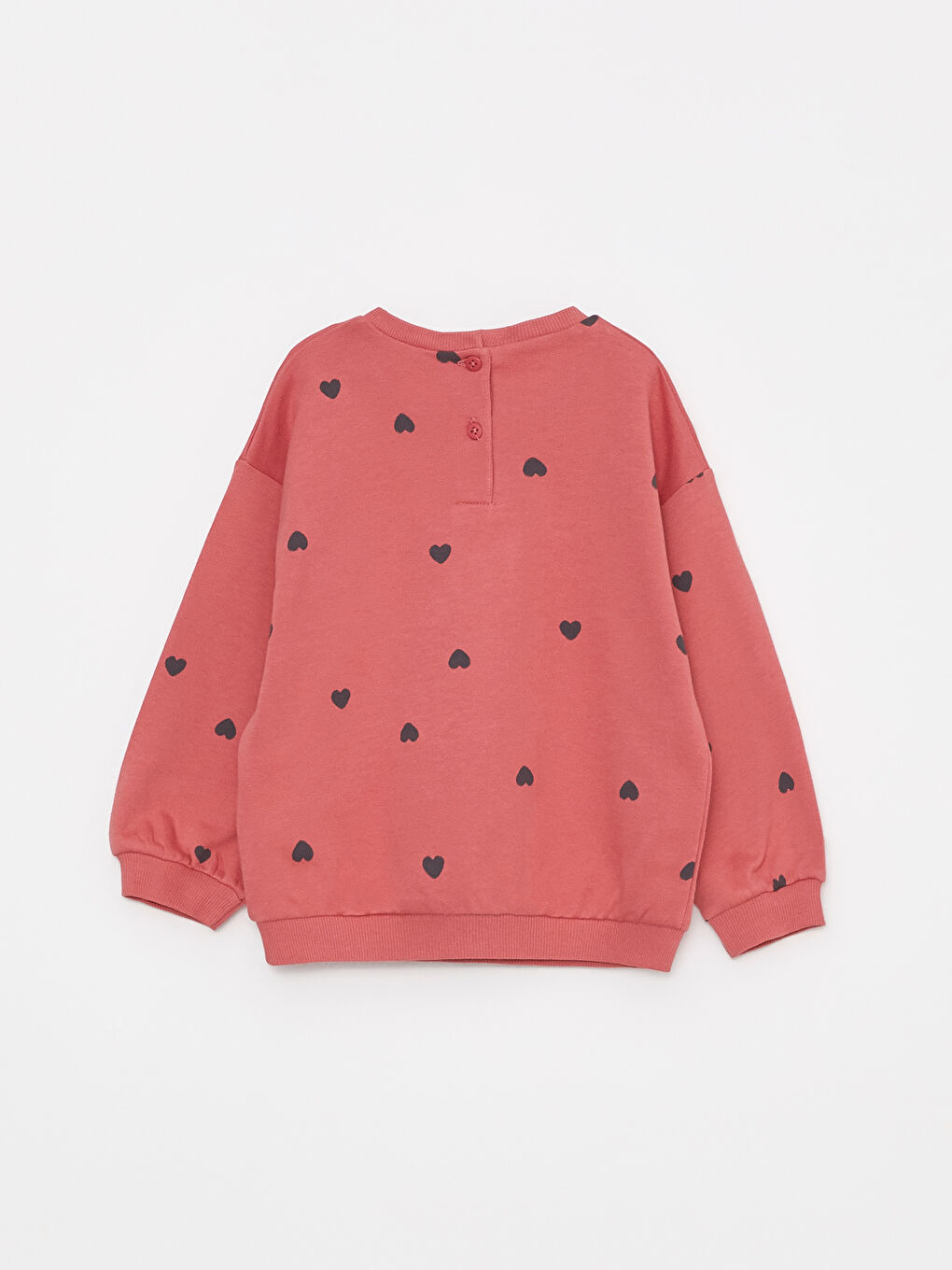 Mercan Bisiklet Yaka Uzun Kollu Baskılı Kız Bebek Sweatshirt 2'li-2