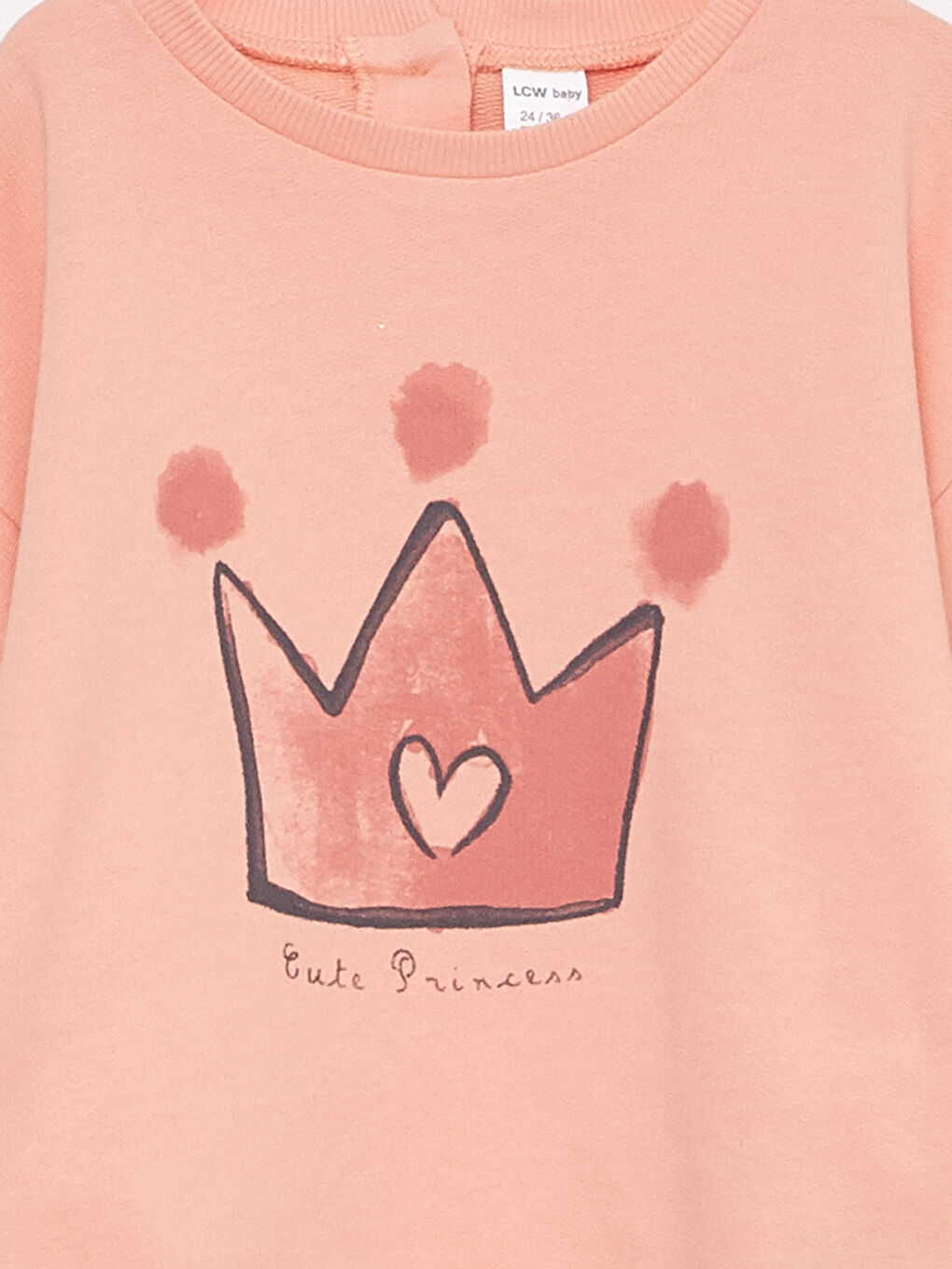 Mercan Bisiklet Yaka Uzun Kollu Baskılı Kız Bebek Sweatshirt 2'li-6